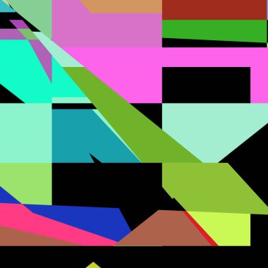 Geometrik soyutlama üretken sanat arkaplan çizimi