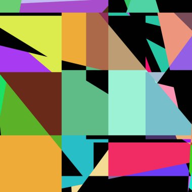 Geometrik soyutlama üretken sanat arkaplan çizimi