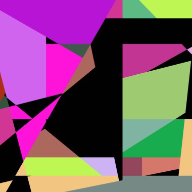 Geometrik soyutlama üretken sanat arkaplan çizimi