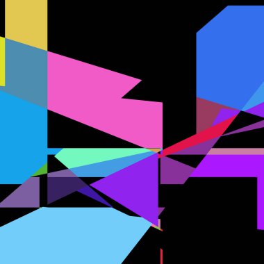 Geometrik soyutlama üretken sanat arkaplan çizimi