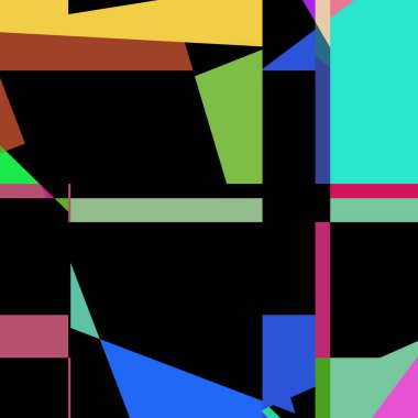 Geometrik soyutlama üretken sanat arkaplan çizimi