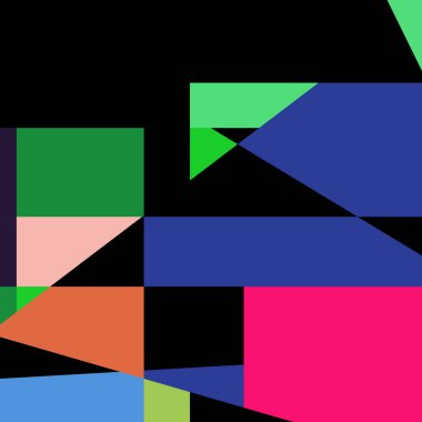 Geometrik soyutlama üretken sanat arkaplan çizimi