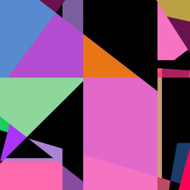 Geometrik soyutlama üretken sanat arkaplan çizimi