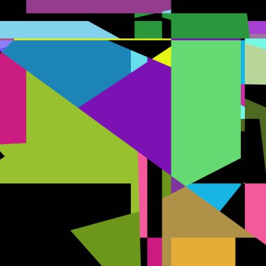 Geometrik soyutlama üretken sanat arkaplan çizimi