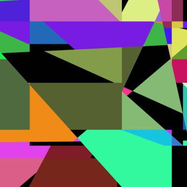 Geometrik soyutlama üretken sanat arkaplan çizimi