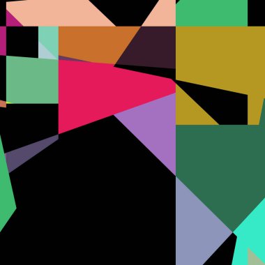 Geometrik soyutlama üretken sanat arkaplan çizimi