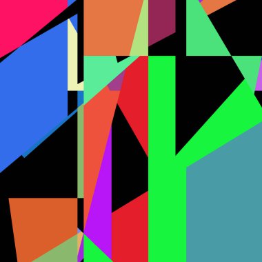 Geometrik soyutlama üretken sanat arkaplan çizimi