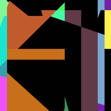 Geometrik soyutlama üretken sanat arkaplan çizimi