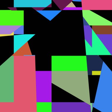 Geometrik soyutlama üretken sanat arkaplan çizimi