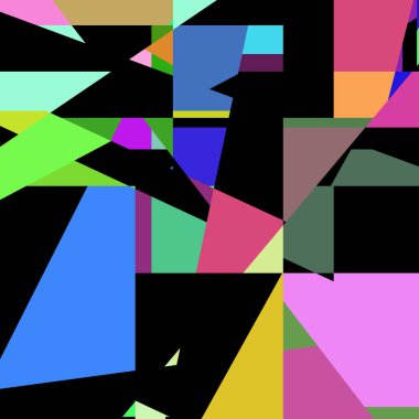 Geometrik soyutlama üretken sanat arkaplan çizimi