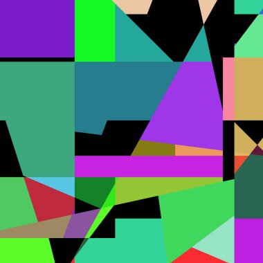 Geometrik soyutlama üretken sanat arkaplan çizimi