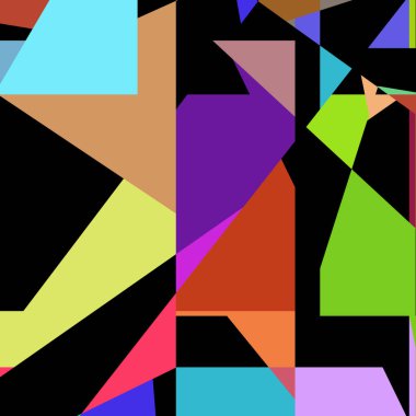 Geometrik soyutlama üretken sanat arkaplan çizimi