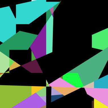 Geometrik soyutlama üretken sanat arkaplan çizimi