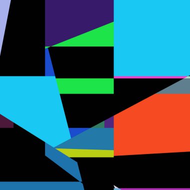 Geometrik soyutlama üretken sanat arkaplan çizimi