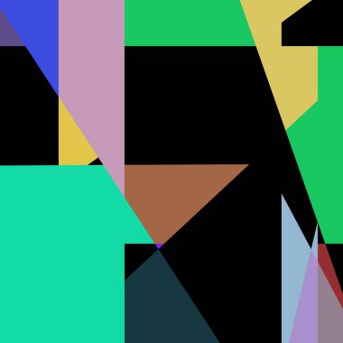 Geometrik soyutlama üretken sanat arkaplan çizimi