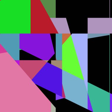 Geometrik soyutlama üretken sanat arkaplan çizimi