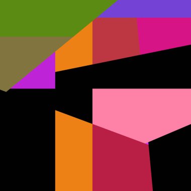 Geometrik soyutlama üretken sanat arkaplan çizimi