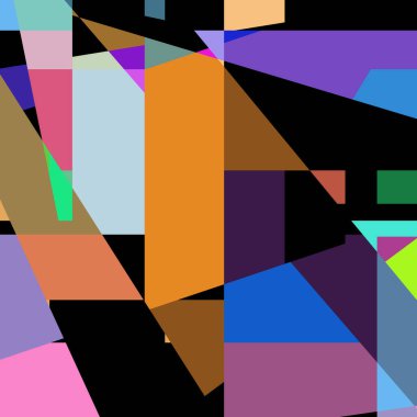 Geometrik soyutlama üretken sanat arkaplan çizimi