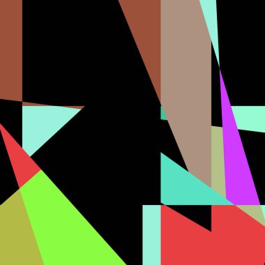 Geometrik soyutlama üretken sanat arkaplan çizimi