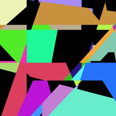 Geometrik soyutlama üretken sanat arkaplan çizimi