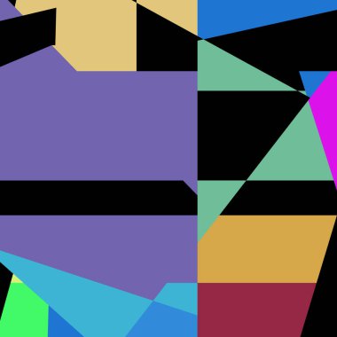 Geometrik soyutlama üretken sanat arkaplan çizimi