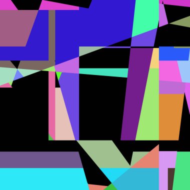 Geometrik soyutlama üretken sanat arkaplan çizimi