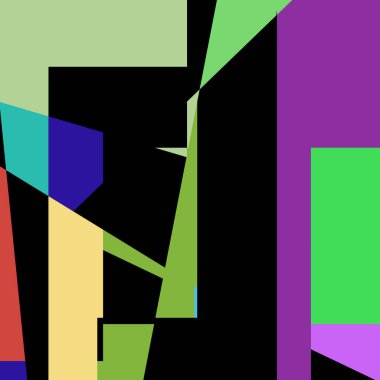 Geometrik soyutlama üretken sanat arkaplan çizimi