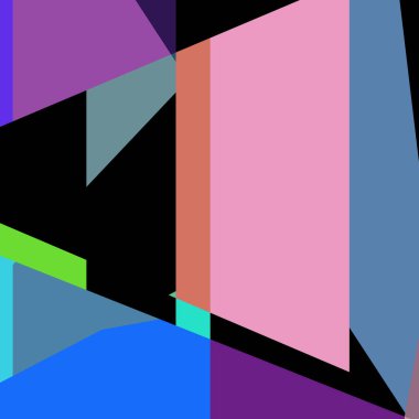 Geometrik soyutlama üretken sanat arkaplan çizimi