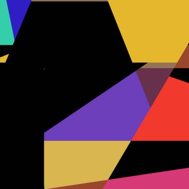 Geometrik soyutlama üretken sanat arkaplan çizimi