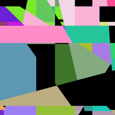 Geometrik soyutlama üretken sanat arkaplan çizimi