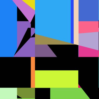 Geometrik soyutlama üretken sanat arkaplan çizimi