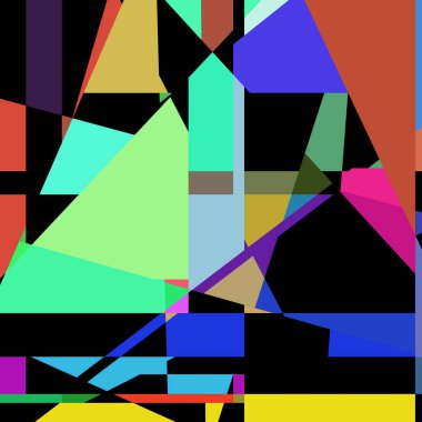 Geometrik soyutlama üretken sanat arkaplan çizimi