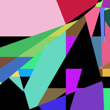 Geometrik soyutlama üretken sanat arkaplan çizimi