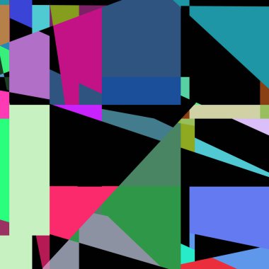 Geometrik soyutlama üretken sanat arkaplan çizimi