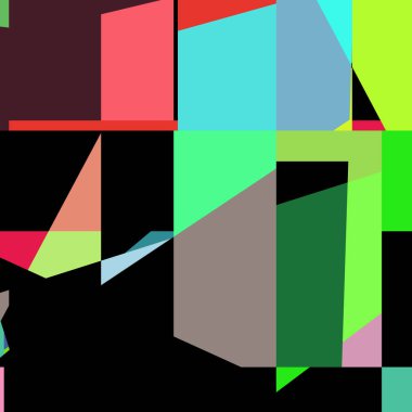 Geometrik soyutlama üretken sanat arkaplan çizimi