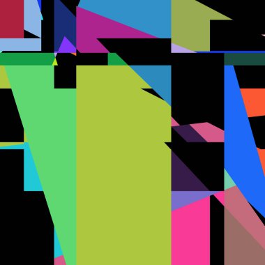 Geometrik soyutlama üretken sanat arkaplan çizimi