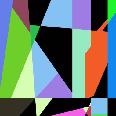 Geometrik soyutlama üretken sanat arkaplan çizimi