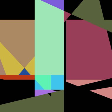 Geometrik soyutlama üretken sanat arkaplan çizimi