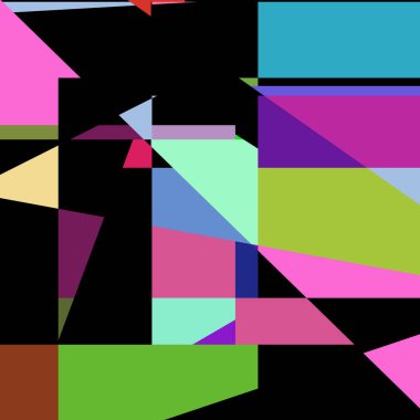 Geometrik soyutlama üretken sanat arkaplan çizimi