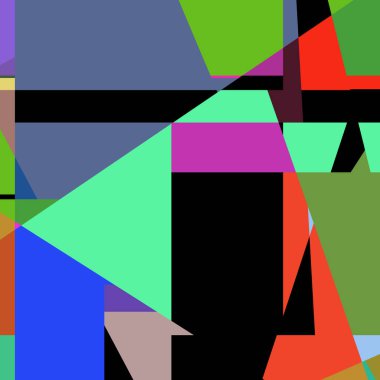 Geometrik soyutlama üretken sanat arkaplan çizimi