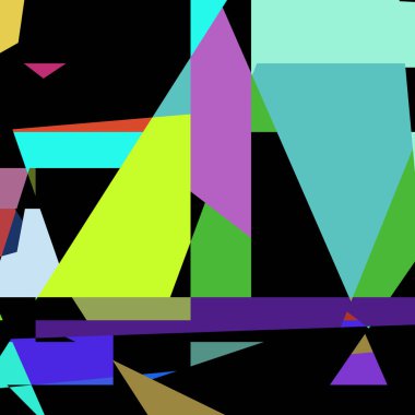 Geometrik soyutlama üretken sanat arkaplan çizimi