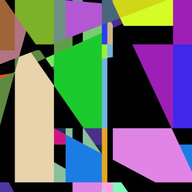 Geometrik soyutlama üretken sanat arkaplan çizimi