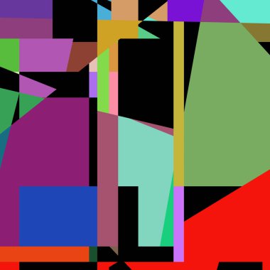 Geometrik soyutlama üretken sanat arkaplan çizimi