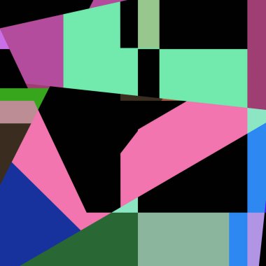 Geometrik soyutlama üretken sanat arkaplan çizimi