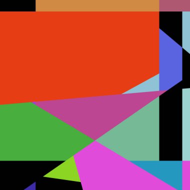 Geometrik soyutlama üretken sanat arkaplan çizimi