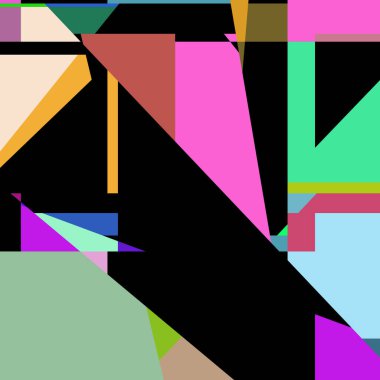 Geometrik soyutlama üretken sanat arkaplan çizimi