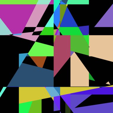 Geometrik soyutlama üretken sanat arkaplan çizimi