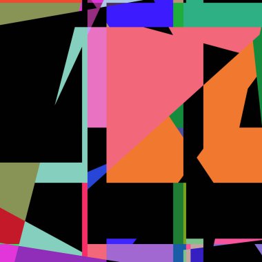 Geometrik soyutlama üretken sanat arkaplan çizimi