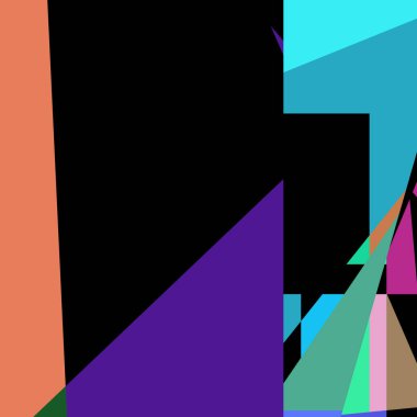 Geometrik soyutlama üretken sanat arkaplan çizimi