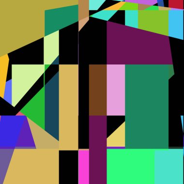 Geometrik soyutlama üretken sanat arkaplan çizimi